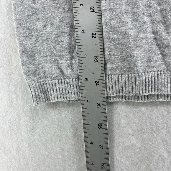 Banana Republic Top Women's Large Gray Orange Colorblock Crew Neck 3/4 Sleeves - Picture 4 of 11